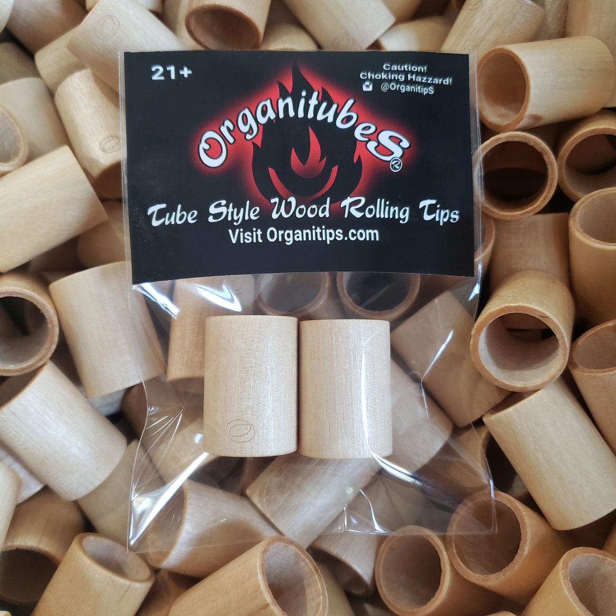 OrganitubeS™ New XL Size Tube Style Wood Rolling Tips (2pcs) 48 Gauge